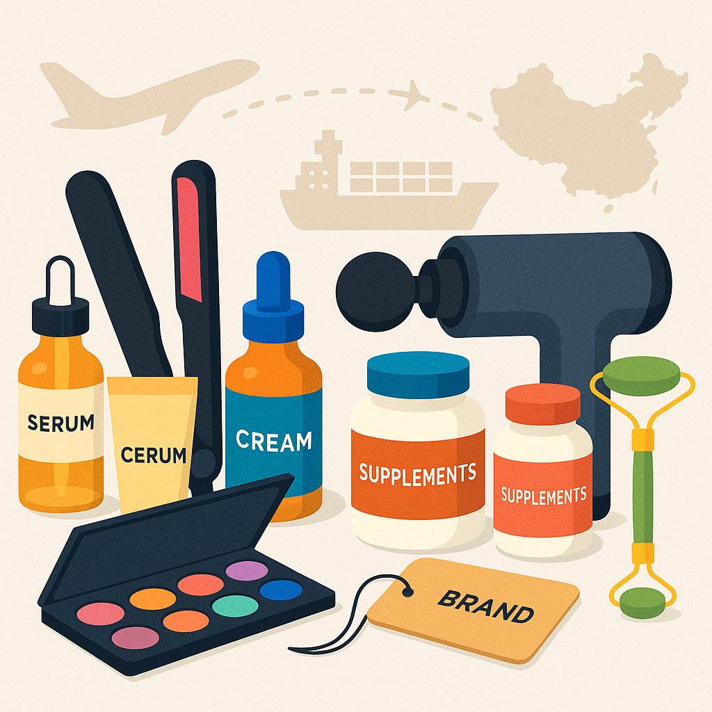 Beauty and wellness products being imported from China