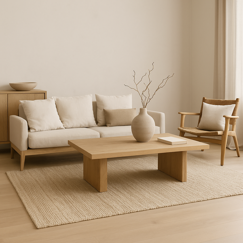 Sustainable Wood Furniture and Neutral Textiles