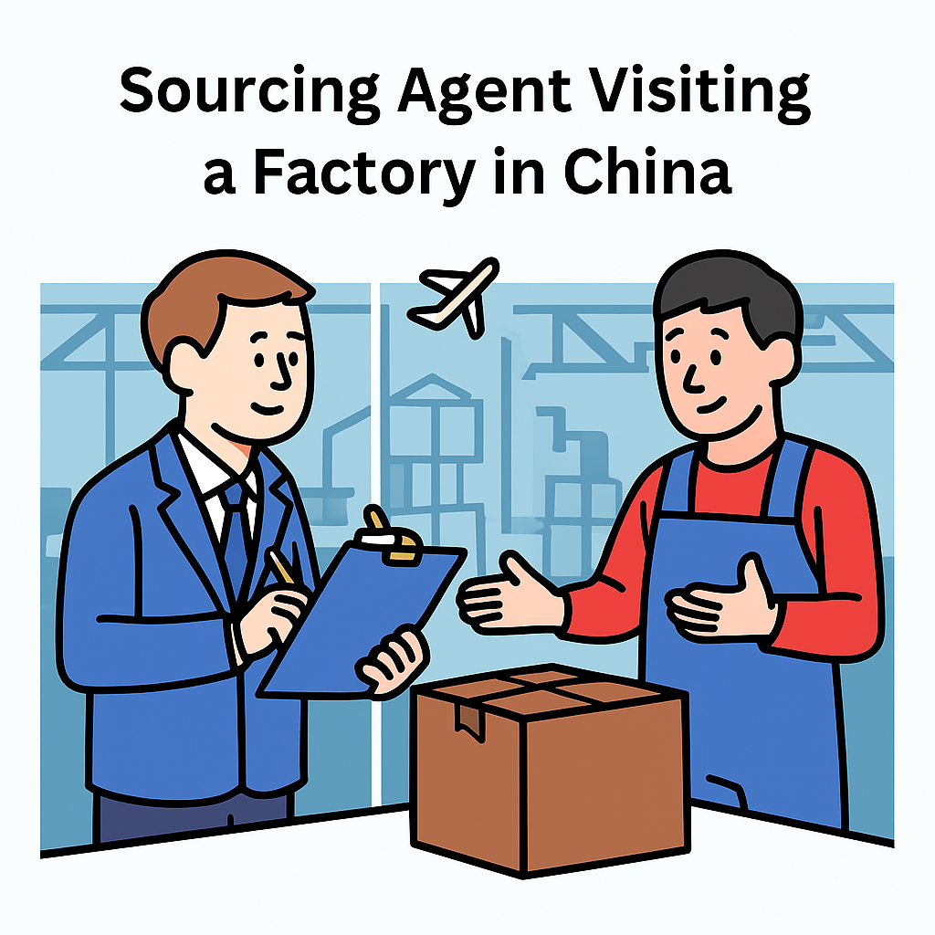 Sourcing Agent Visiting a Factory in China