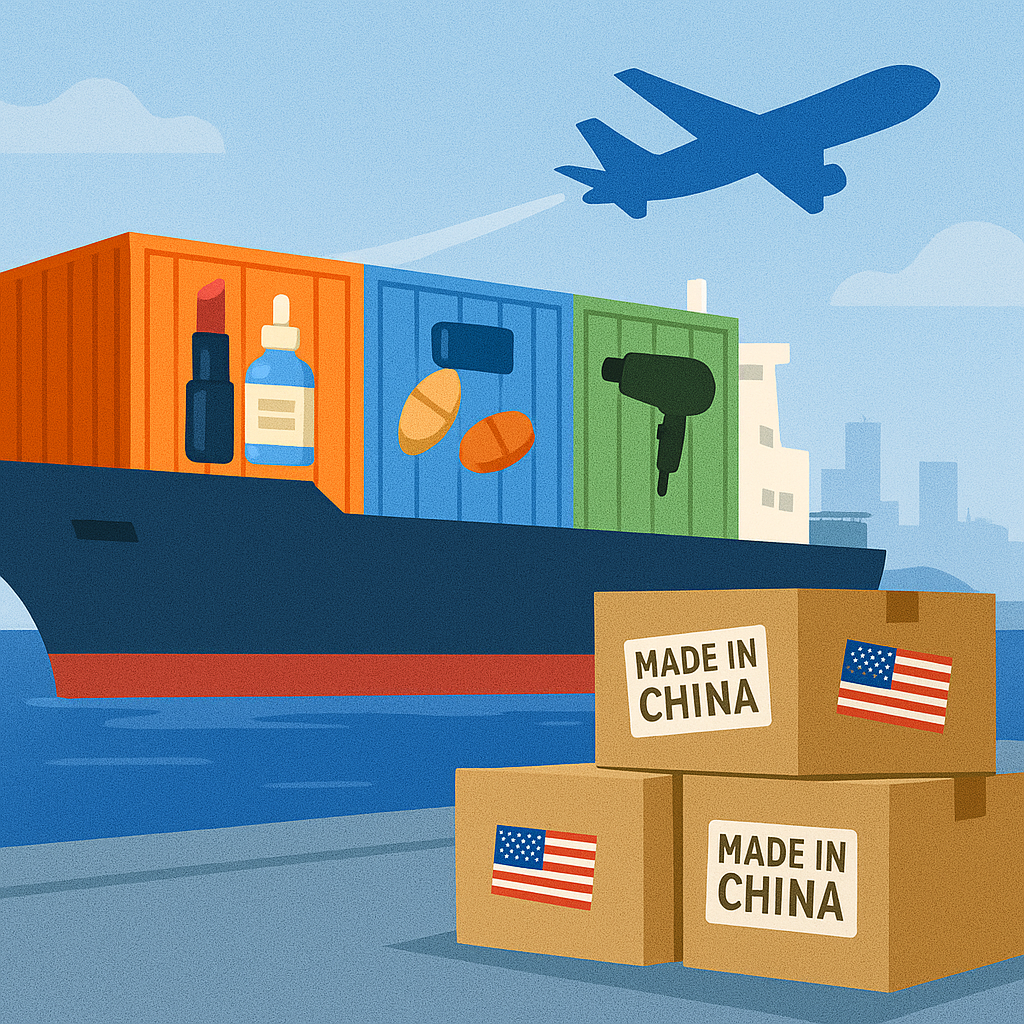 Large cargo ship pulling into a U.S. port